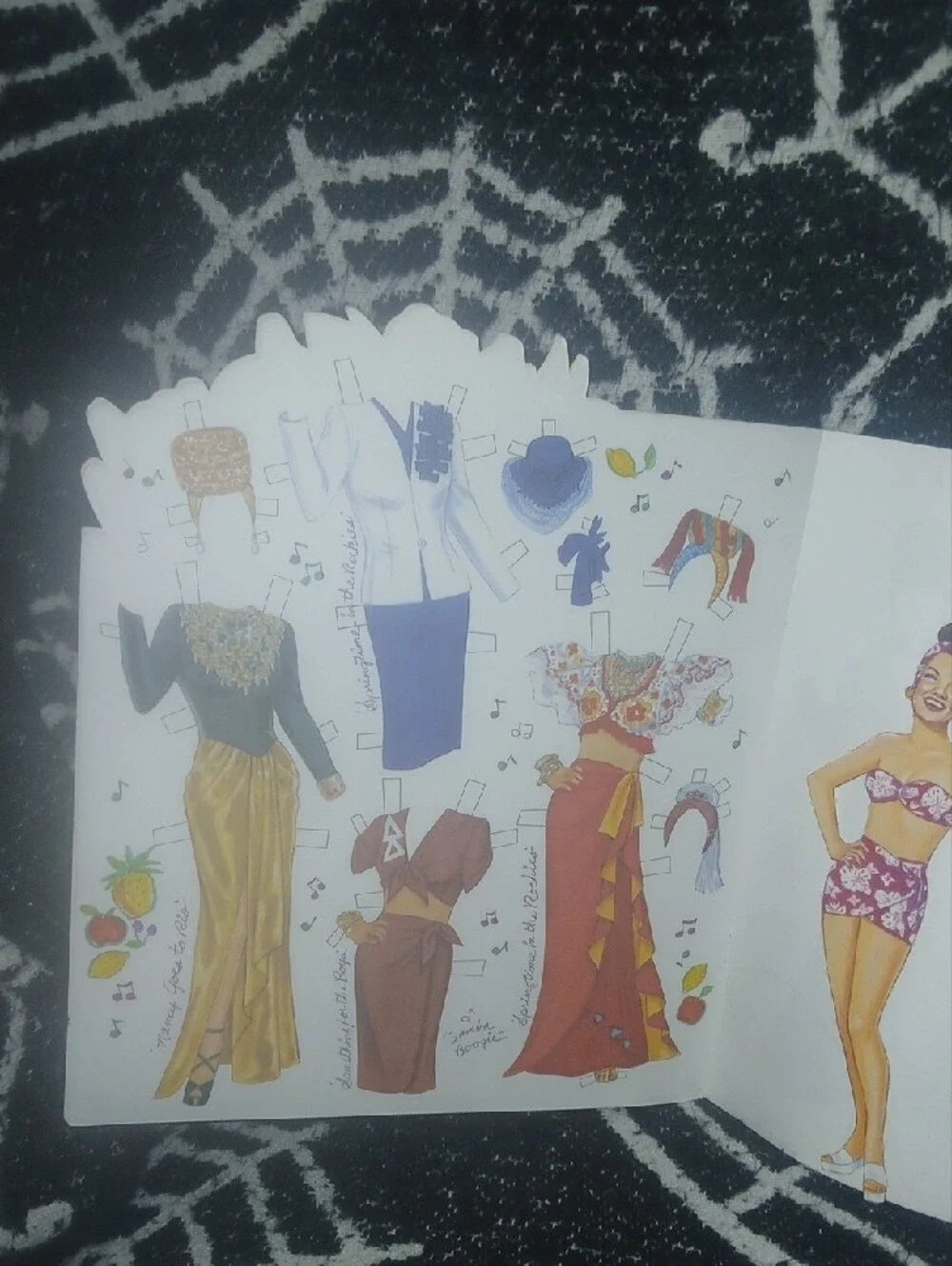 Vintage 90s Carmen Miranda Singing Star Paper Dolls Book
